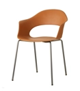Lady B - Gambe Cromo - Ottone Satinato - Nikel Nero Lucido Sedie in plastica di design Scab 3